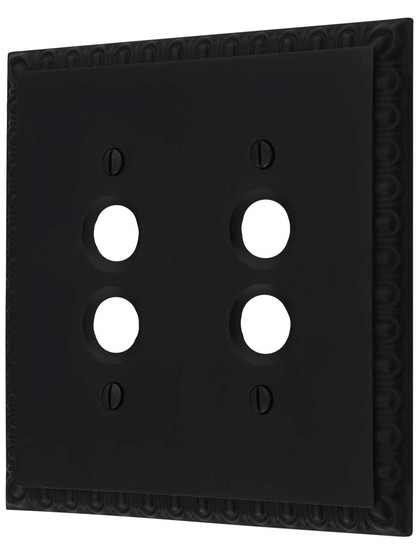 Ovolo Double Gang Push-Button Switch Plate